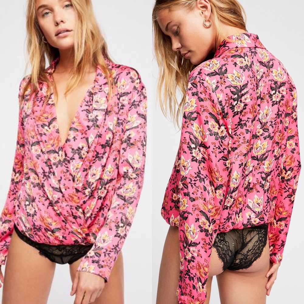 Free People Elsa Printed Bodysuit